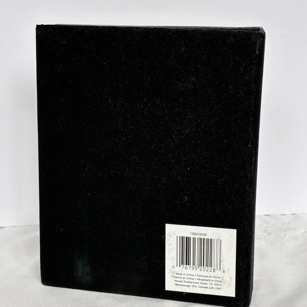 Heirloom Photo Album Pewter Rose Metal Frame Black Velvet Victorian Whimsigoth